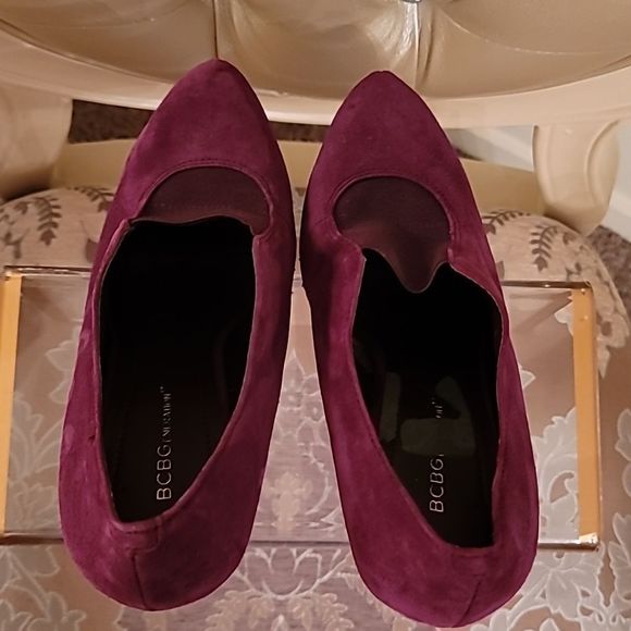 BCBG Priyah Burgundy Suede Booties - Picture 10 of 16